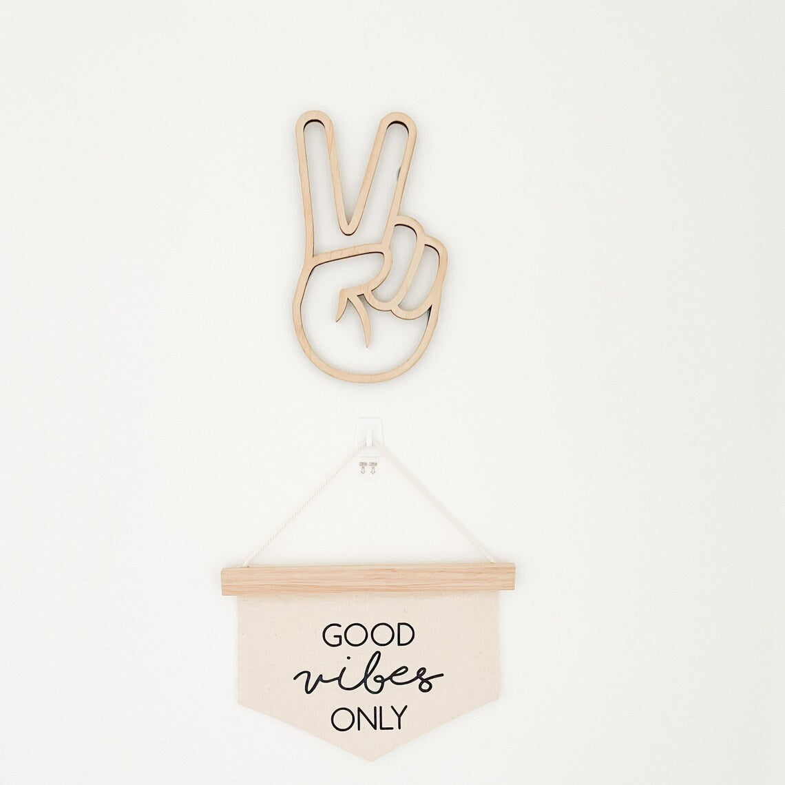 Wooden Hand Peace Sign Wall Decor – Geez Creations