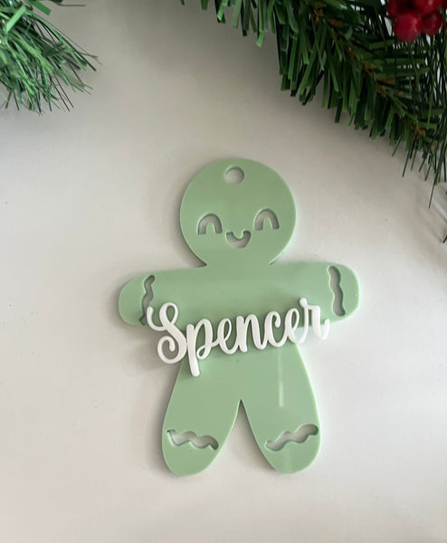 Personalised Gingerbread boy and girl Christmas Tree ornaments
