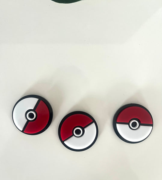 Pokémon themed Birthday Cake Topper, charm and Pokeballs Set
