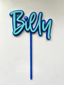 Personalised name double layered Cake Topper