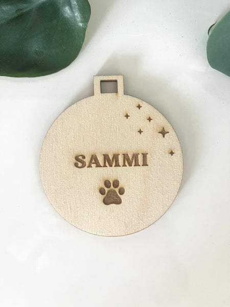 Personalised Pet Christmas Tree Ornament bauble