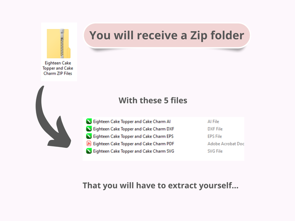 Eighteen Cake Topper & Charm Bundle: 18th Birthday Decor (Digital Files SVG PDF)