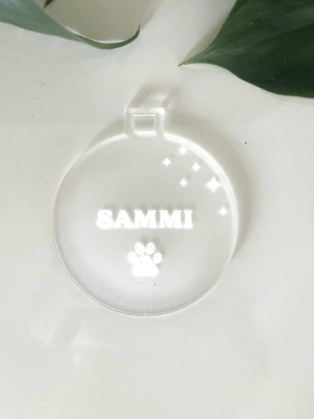Personalised Pet Christmas Tree Ornament bauble