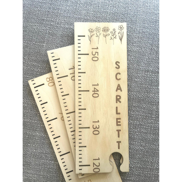 Personalised Kids Name Growth Height Chart Ruler