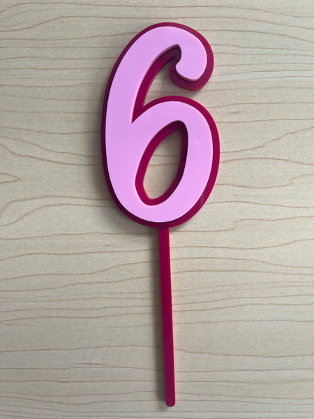 Age cake topper 6