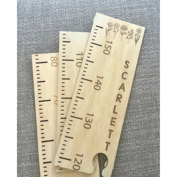 Personalised Kids Name Growth Height Chart Ruler