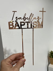 Personalised Baptism Cake Topper