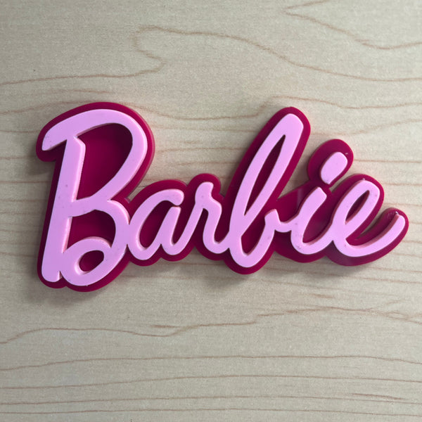 Barbie name cake charm