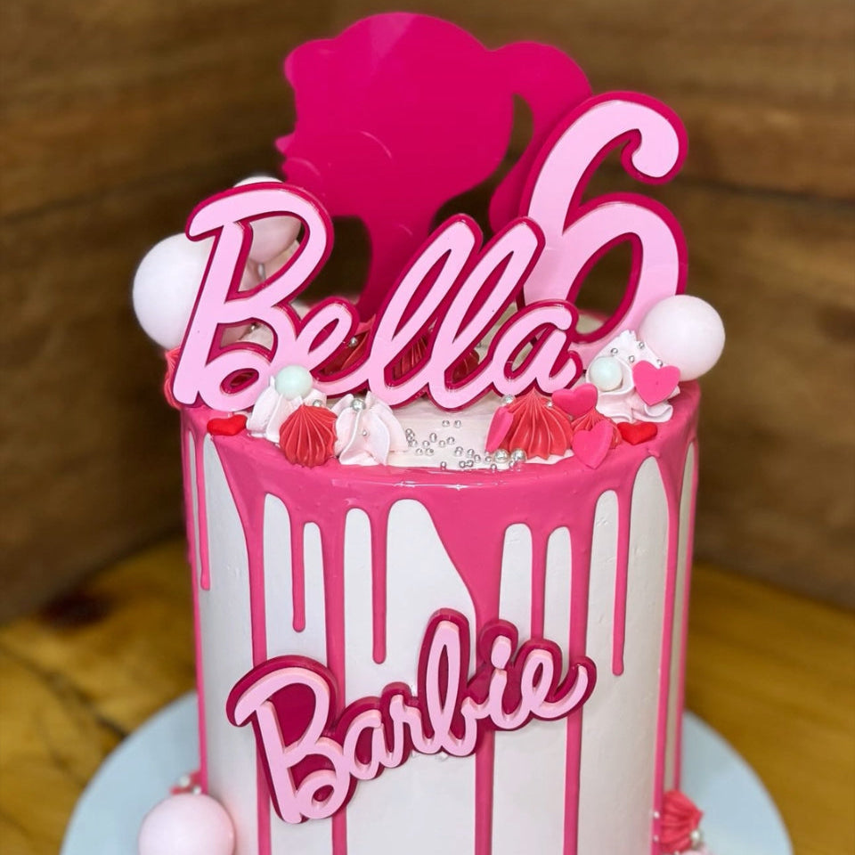 Barbie themed Birthday Cake topper set
