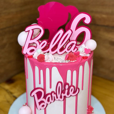 Barbie themed Birthday Cake topper set