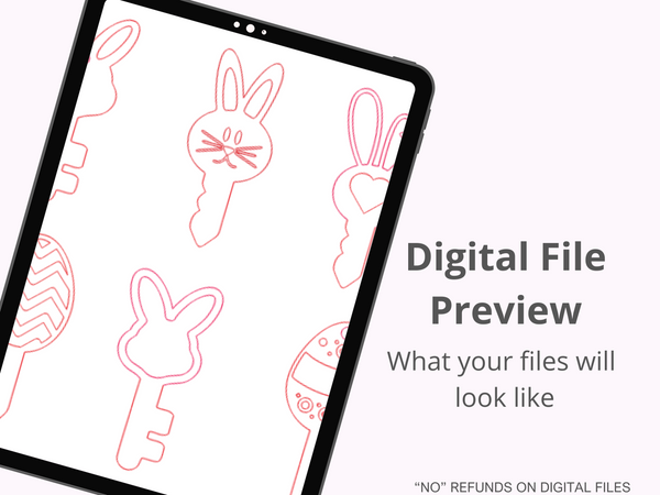 Bundle x 6 Magic Keys Easter Bunny Laser Cut Files (Digital Download)