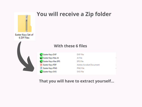 Bundle x 6 Magic Keys Easter Bunny Laser Cut Files (Digital Download)