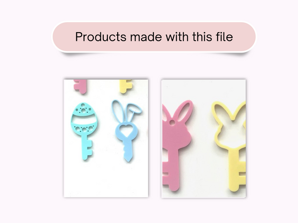 Bundle x 6 Magic Keys Easter Bunny Laser Cut Files (Digital Download)