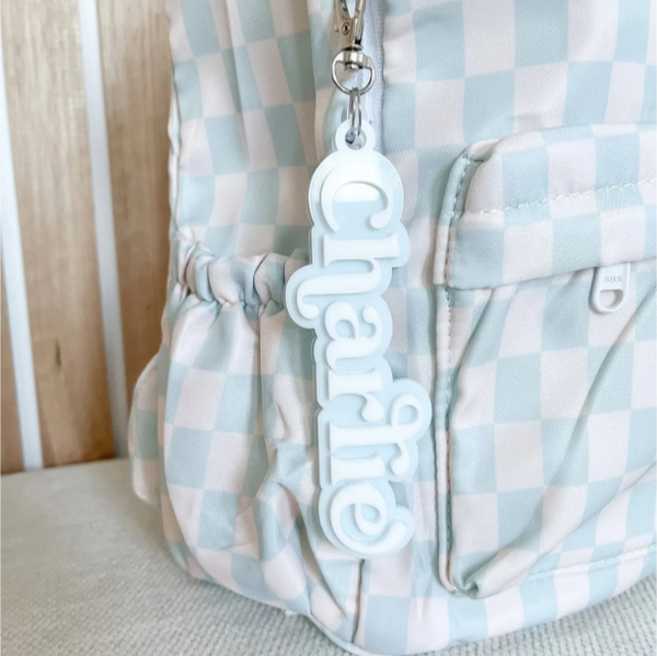 Personalise Boho Kids Name Bag Tag