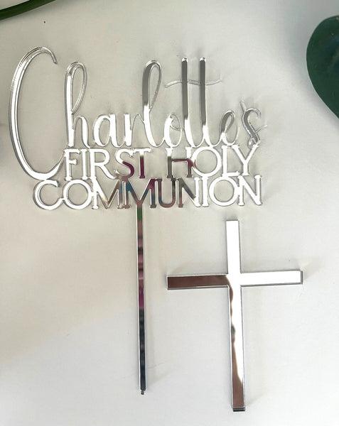 Custom First Holy Communion Cake Topper Set