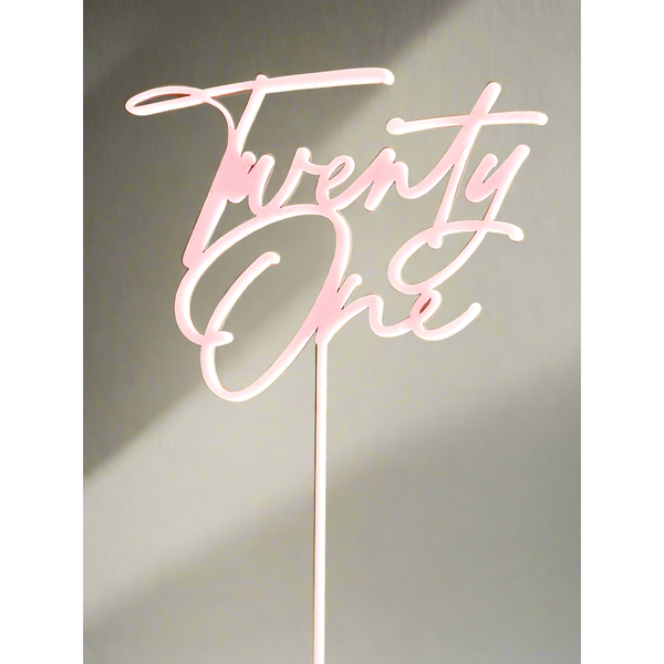 Twenty One Cake Topper