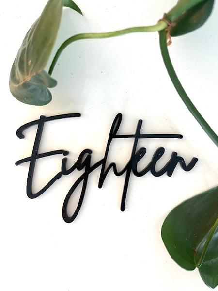 Eighteen Cake Topper & Charm Bundle: 18th Birthday Decor (Digital Files SVG PDF)