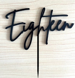 Eighteen Cake Topper & Charm Bundle: 18th Birthday Decor (Digital Files SVG PDF)