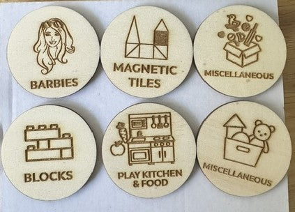 Custom Toy Storage Labels with Pictures