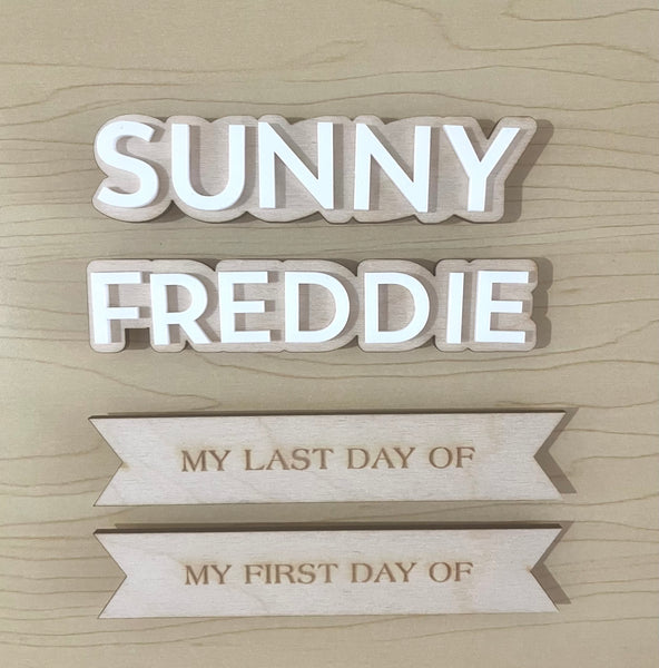First day of, Last Day of School Sign personalised