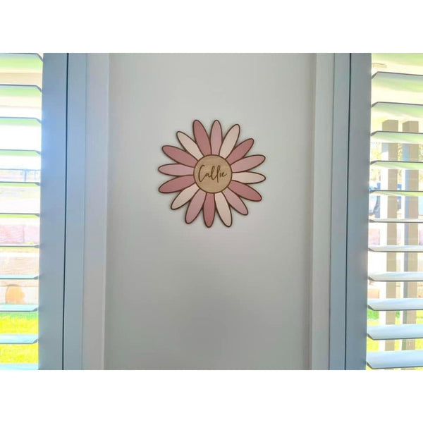 Personalised Wooden Daisy Wall Art Decor
