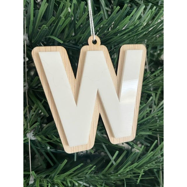 Personalised Christmas Ornament Initial Letter 2D