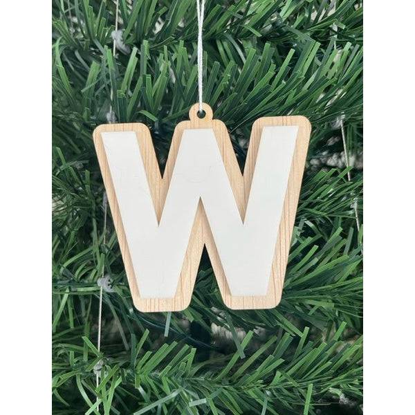 Personalised Christmas Ornament Initial Letter 2D