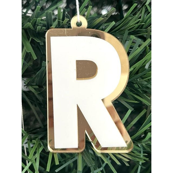 Personalised Christmas Ornament Initial Letter 2D