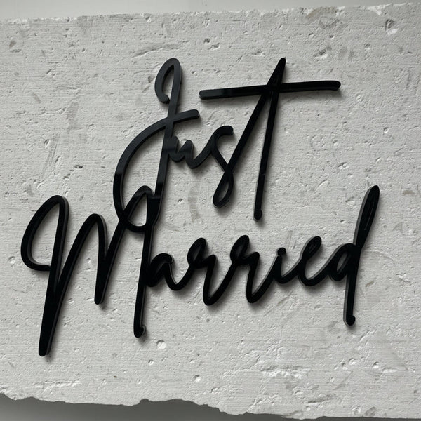 Just Married cake charm