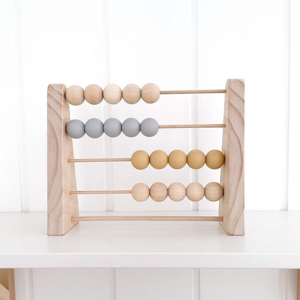 Kids Wooden Abacus Baby Nursery Shelf Decor