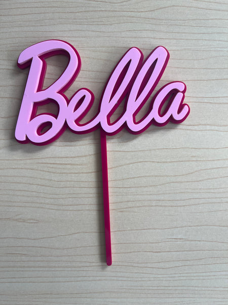 Kids name cake topper