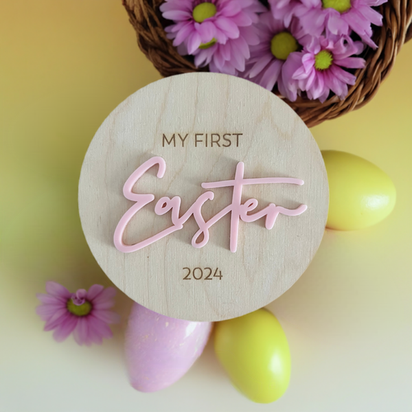 My First Easter 2024 Wooden Plaque 12cm