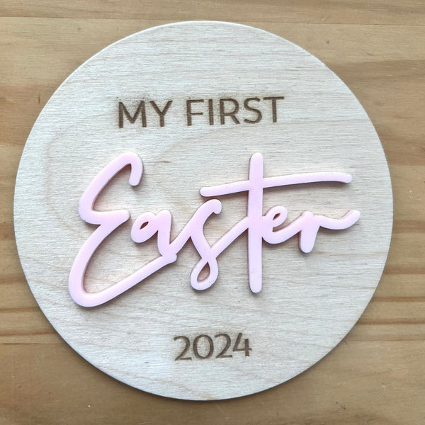 My First Easter 2024 Wooden Plaque 12cm