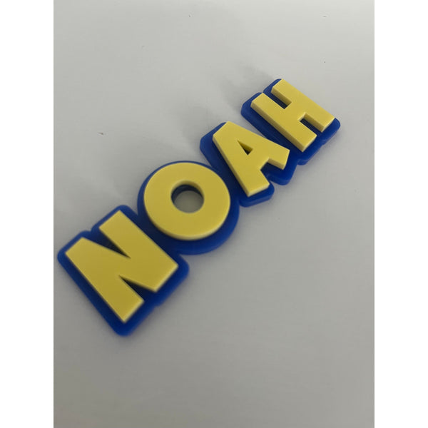 Noah charm yellow on blue 