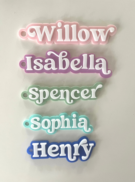 Personalise Boho Kids Name Bag Tag