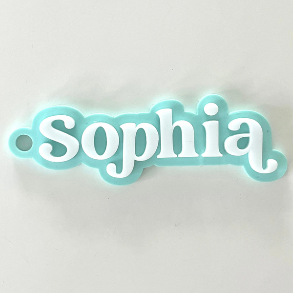 Personalise Boho Kids Name Bag Tag