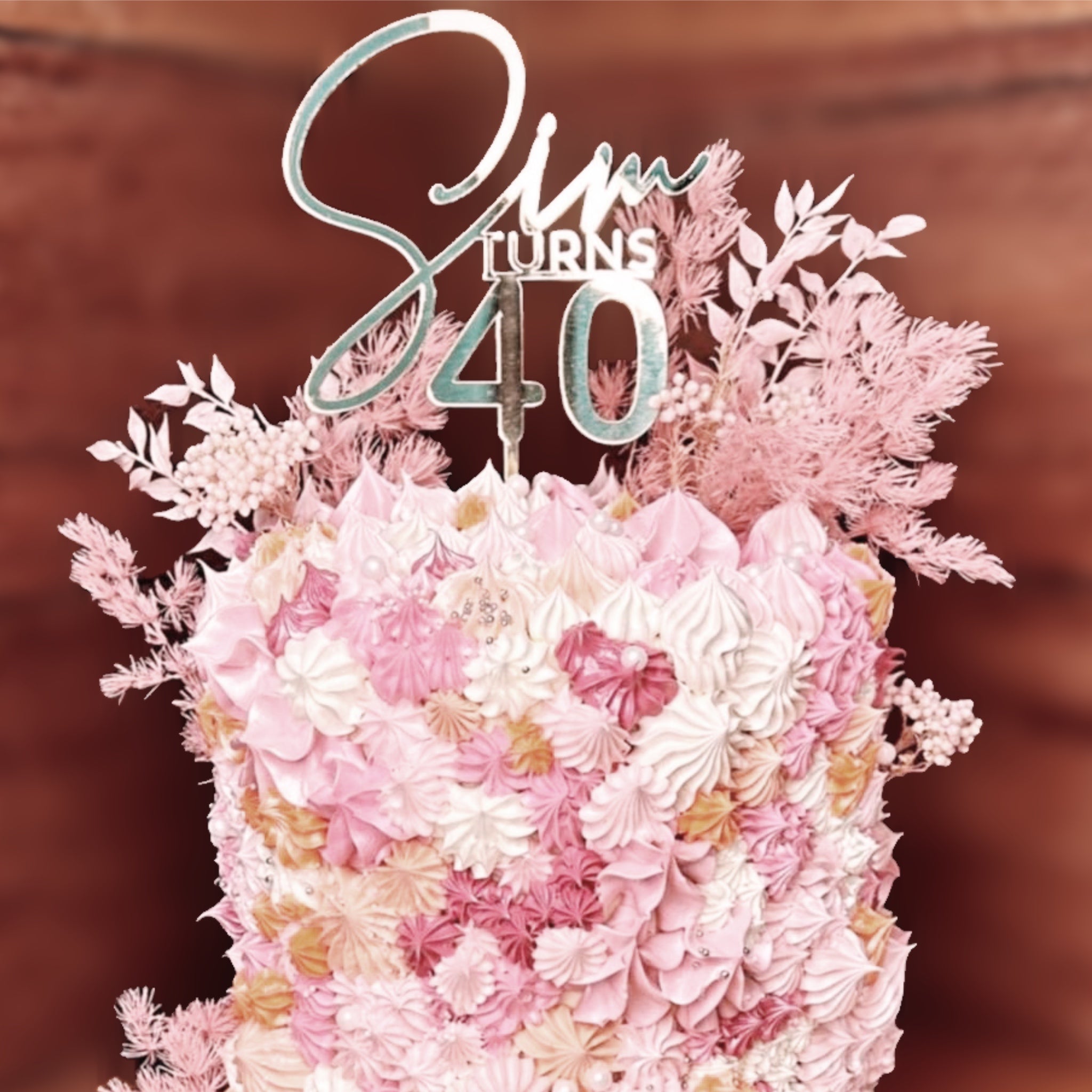 Personalised 40th Birthday and Limited Edition Cake Topper