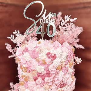 Personalised 40th Birthday and Limited Edition Cake Topper