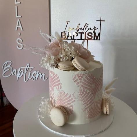 Personalised Baptism Cake Topper