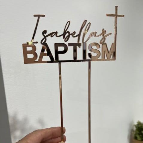Personalised Baptism Cake Topper