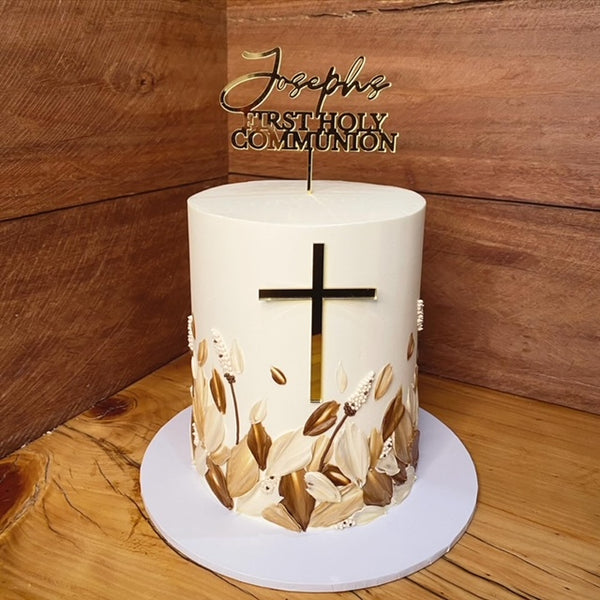 Custom First Holy Communion Cake Topper Set