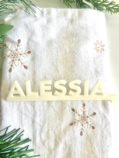 Personalised Guests Name Places Napkin Holders Alessia for Wedding or Christmas