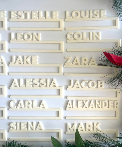 Personalised Guests Name Places Napkin Holders set of 100