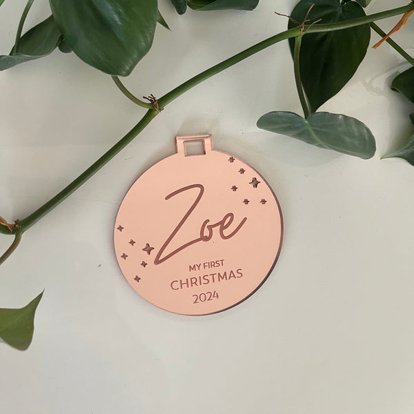 Personalised My First Christmas Christmas Bauble Ornament