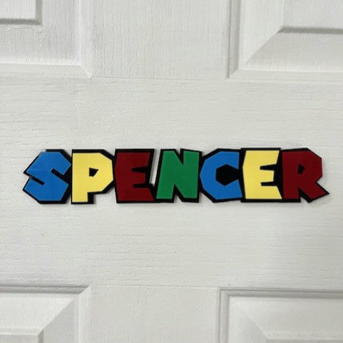 Personalised Kids Name Door & Wall Sign Super Colours