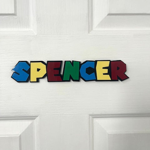 Personalised Kids Name Door & Wall Sign Super Colours
