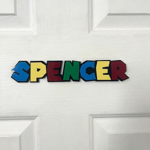Personalised Kids Name Door & Wall Sign Super Colours