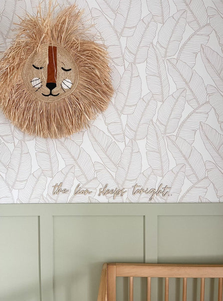 The Lion Sleeps Tonight words Wall Decor