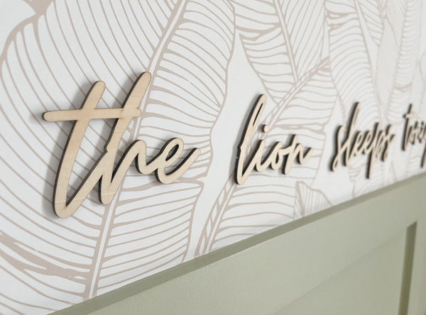 The Lion Sleeps Tonight words Wall Decor