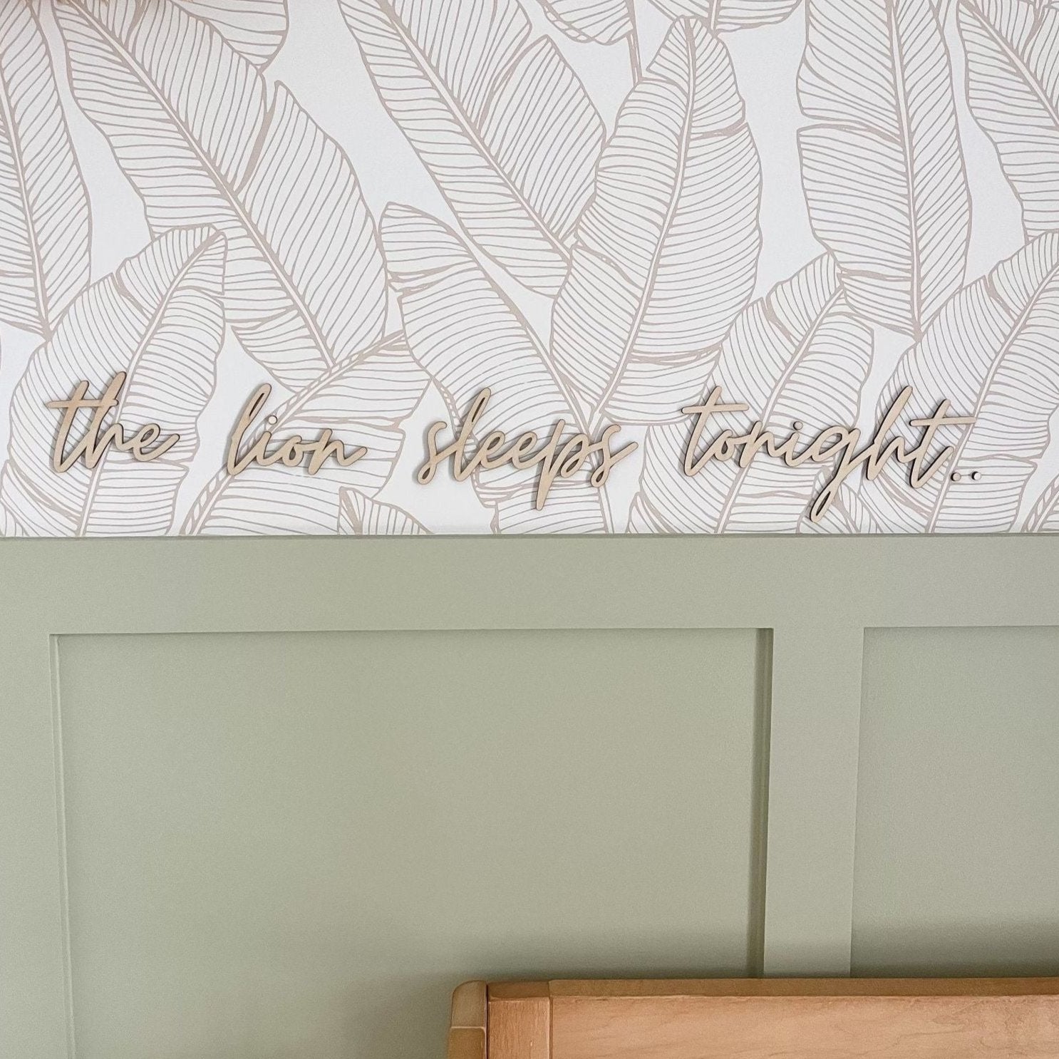 The Lion Sleeps Tonight words Wall Decor